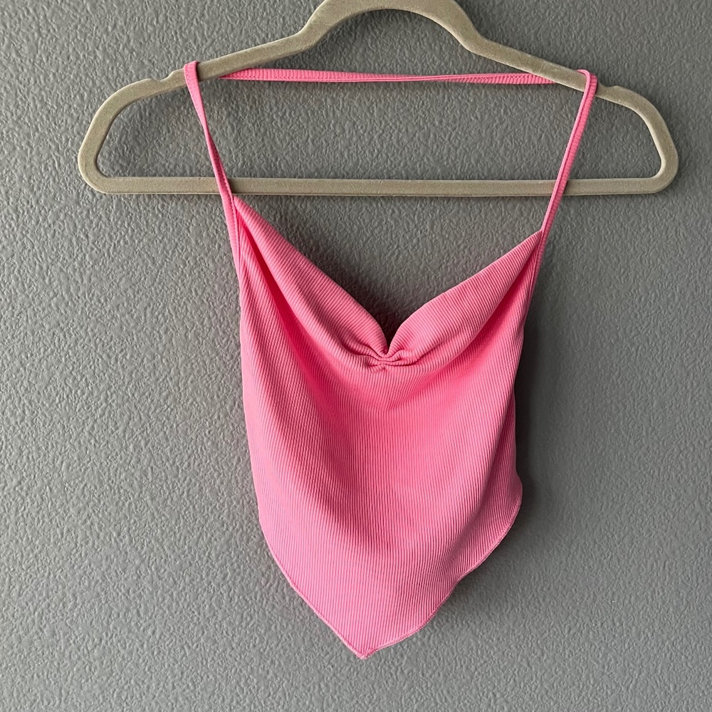 SHEIN Crop Pink Halter Top: BRAND NEW